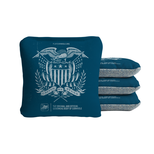 Patriotic Eagle Synergy Soft Cornhole Bags - Blue