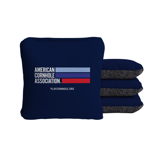 ACA Retro Stripes Synergy Soft Cornhole Bags - Navy