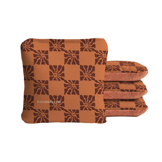 Checkered Boho Beach Synergy Soft Cornhole Bags
