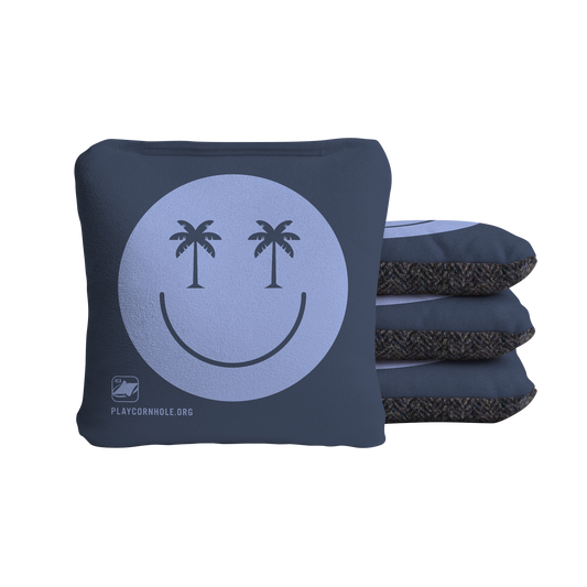 Smiley Palm Synergy Soft Cornhole Bags - Navy