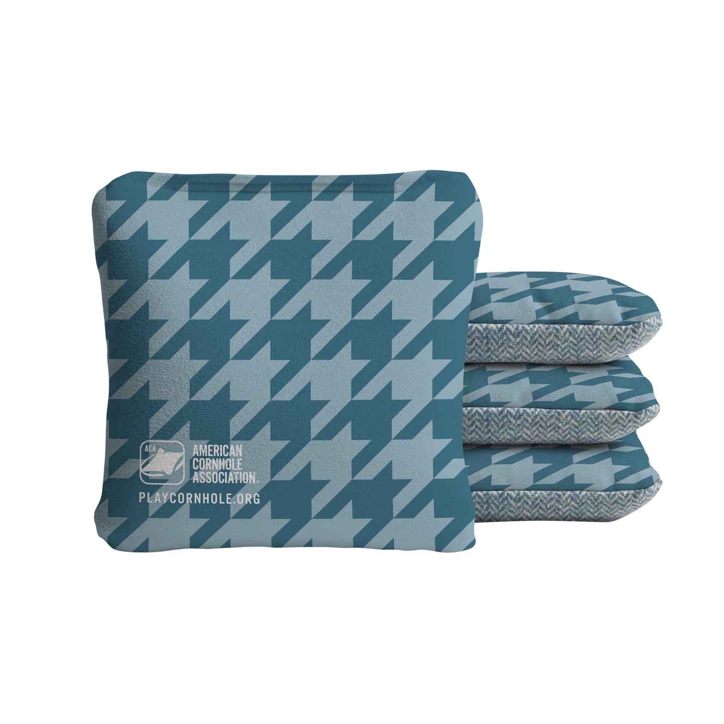 Houndstooth Synergy Soft Cornhole Bags - Blue
