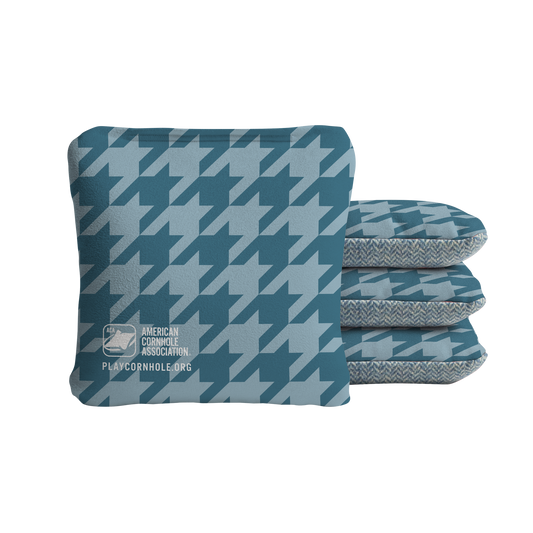 Houndstooth Synergy Soft Cornhole Bags - Blue