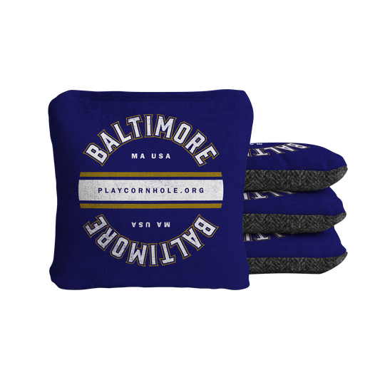 Baltimore Football Gameday Vintage Synergy Soft Cornhole Bags - Puirple