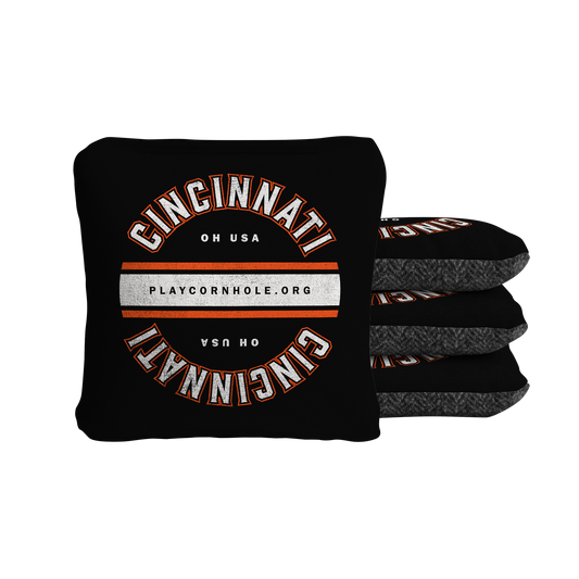 Cincinnati Football Gameday Vintage Synergy Soft Cornhole Bags - Black