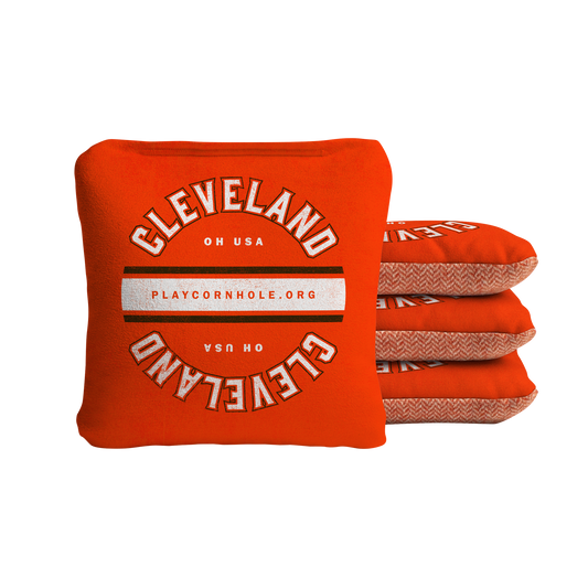Cleveland Football Gameday Vintage Synergy Soft Cornhole Bags - Orange