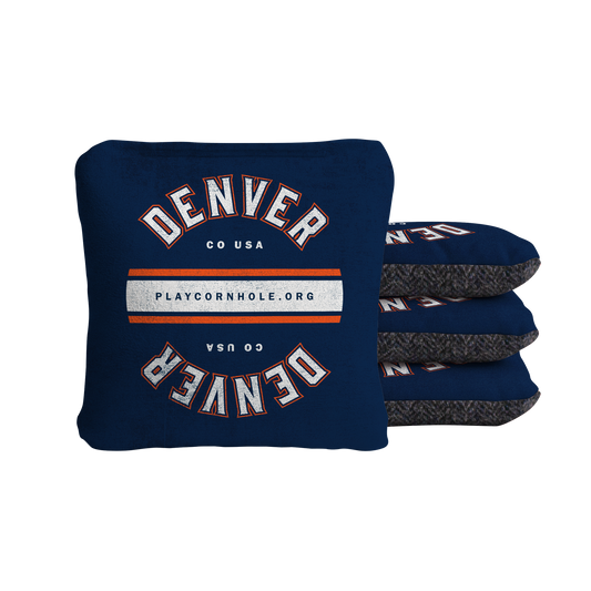 Denver Football Gameday Vintage Synergy Soft Cornhole Bags - Navy