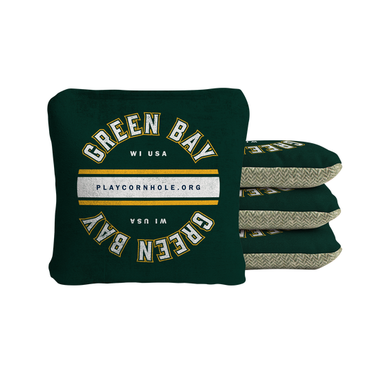 Green Bay Football Gameday Vintage Synergy Soft Cornhole Bags - Green
