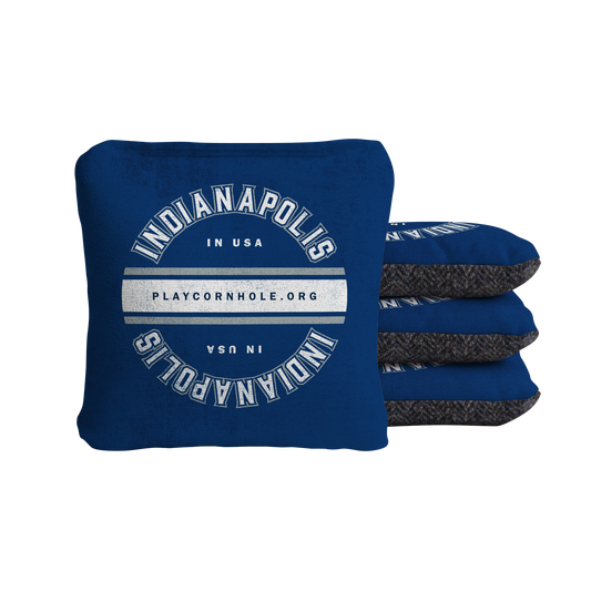 Indianapolis Football Gameday Vintage Synergy Soft Cornhole Bags - Blue