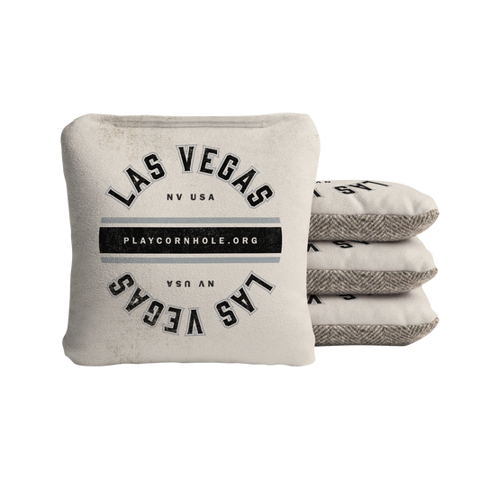Las Vegas Football Gameday Vintage Synergy Soft Cornhole Bags - Cream