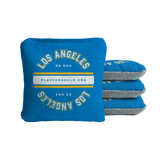 Los Angeles LAC Football Gameday Vintage Synergy Soft Cornhole Bags - Blue