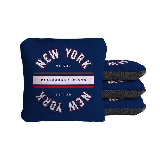 New York NYG Football Gameday Vintage Synergy Soft Cornhole Bags - Blue