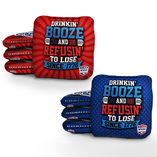 Drinkin Booze and Refusin to Lose Pro Cornhole Bags
