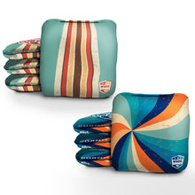 Retro Colors Blue Pro Cornhole Bags

