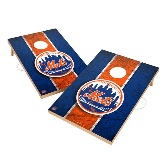 Vintage New York Mets Solid Wood 2x3 Cornhole Set