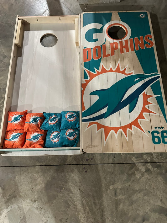 Scratch & Dent - Miami Dolphins #2 NFL Cornhole Boards