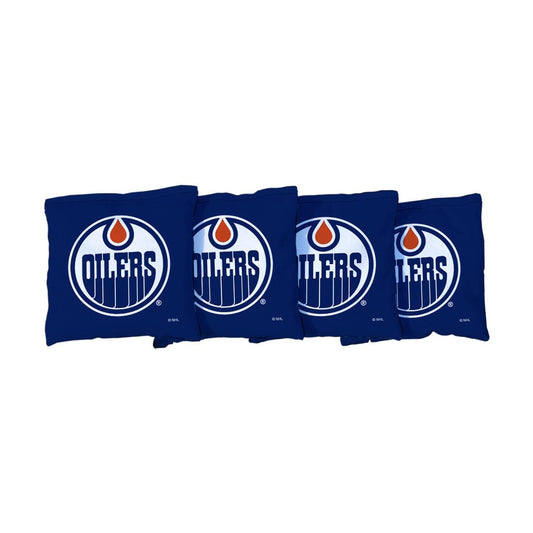 Edmonton Oilers Blue Cornhole Bags