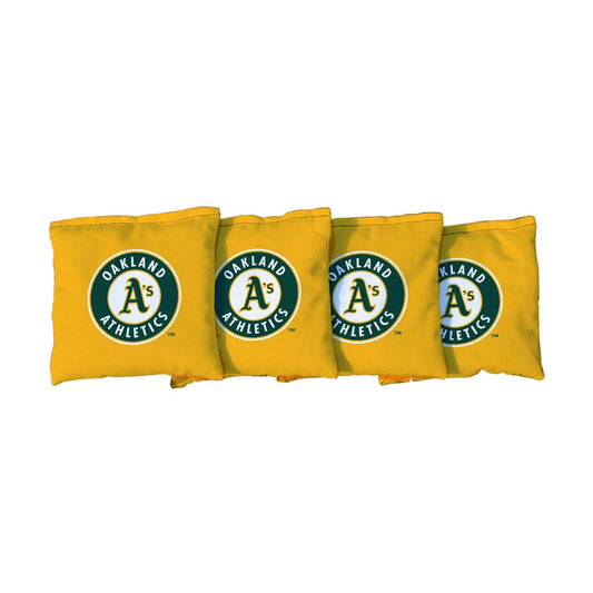 Oakland Athletics Yellow Cornhole Bags