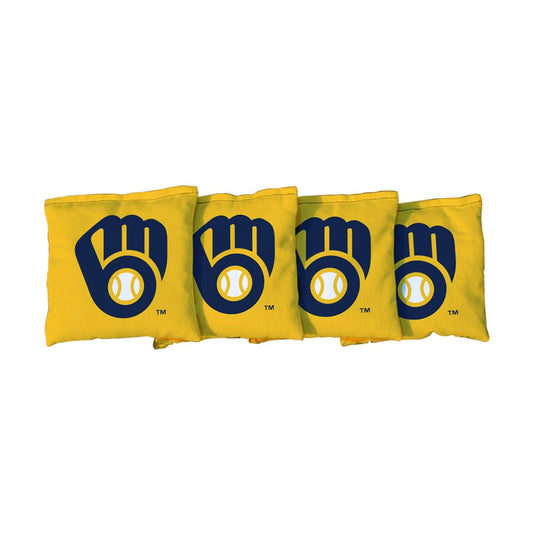 Milwaukee Brewers Yellow Cornhole Bags