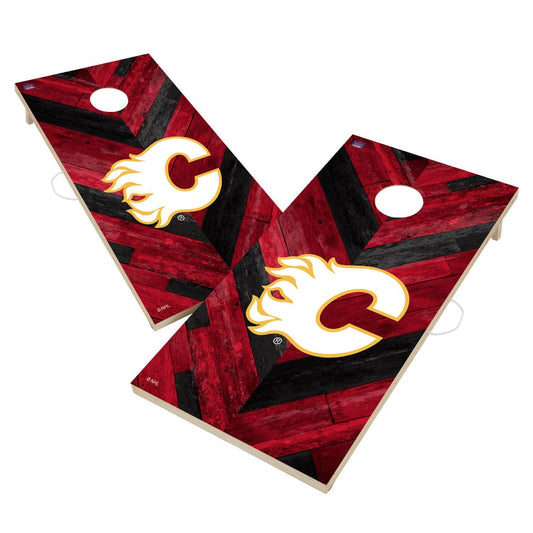 Calgary Flames Cornhole Board Set