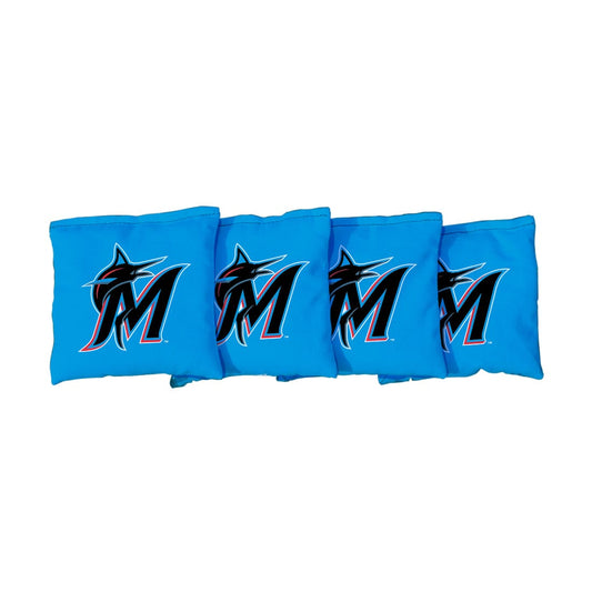 Miami Marlins Blue Cornhole Bags