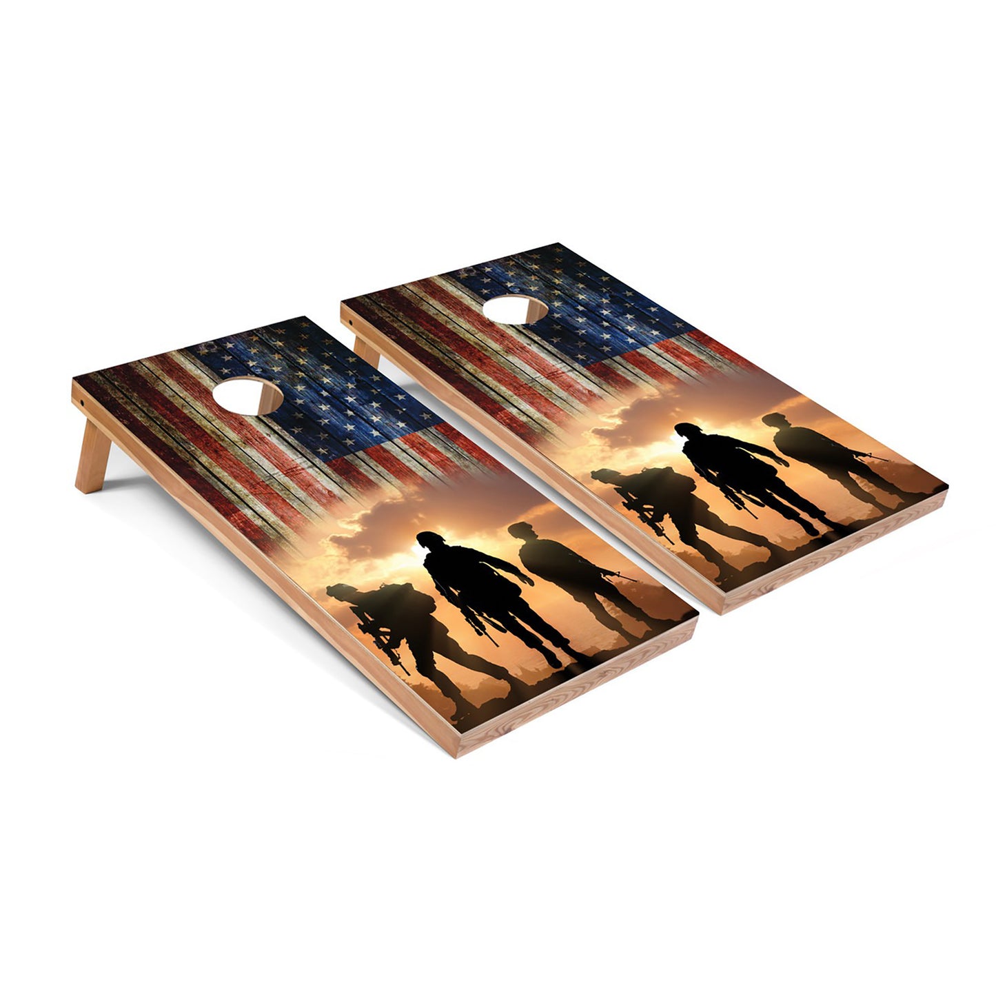 Three Soldiers Cornhole Board Set