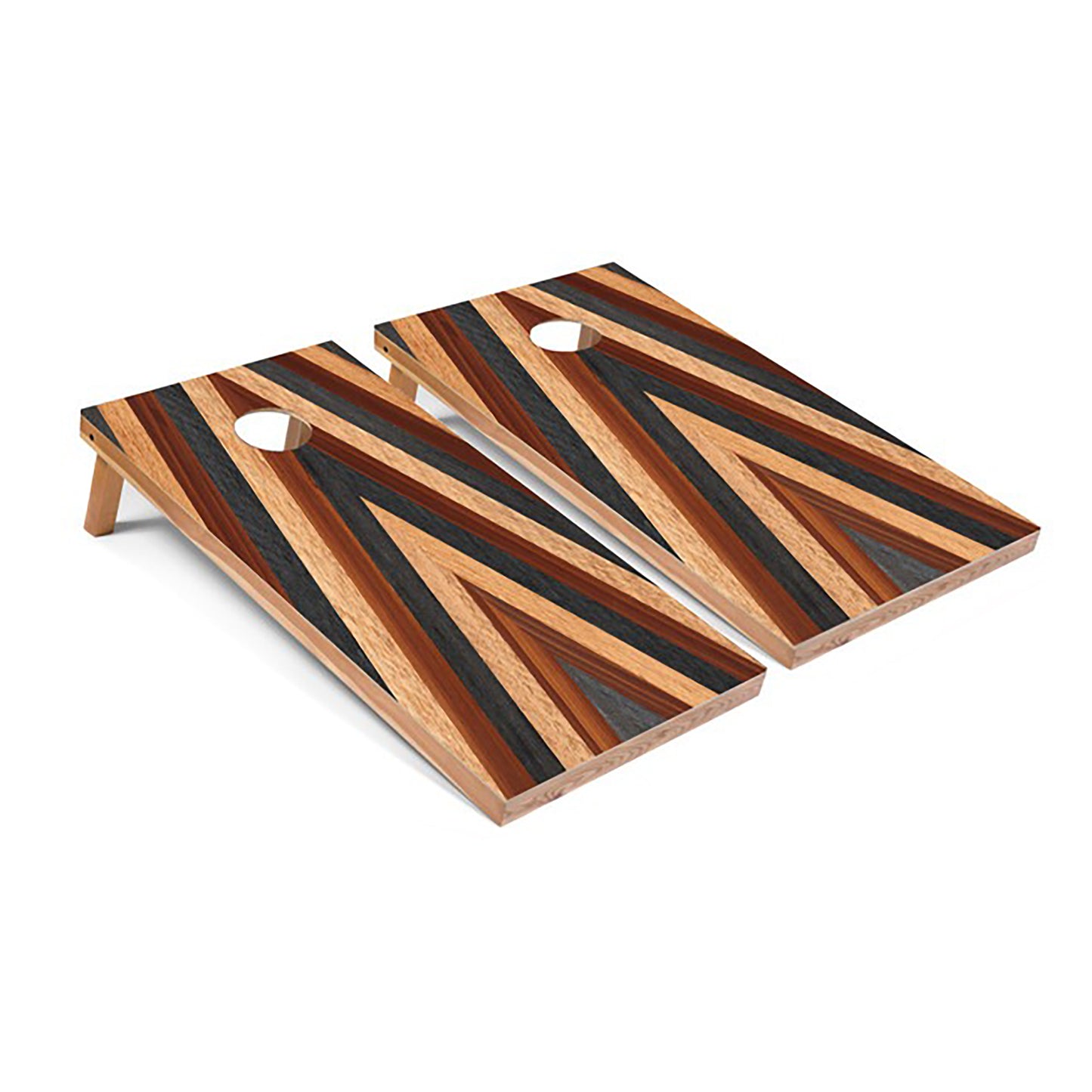 Multitone Chevron Cornhole Board Set