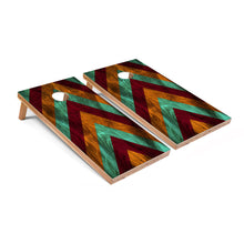 Colorful Chevron Cornhole Board Set
