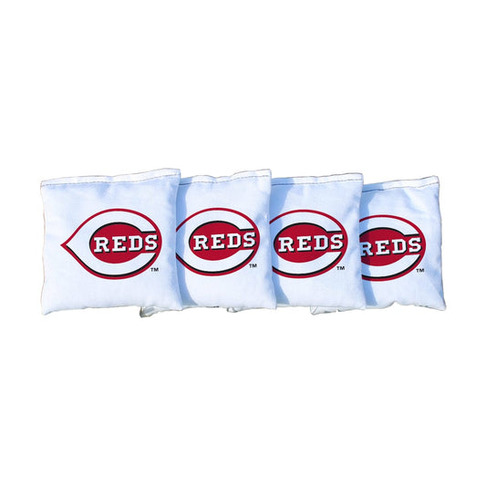 Cincinnati Reds White Cornhole Bags