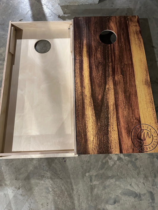 Scratch & Dent - Treated Oak Design Cornhole Boards
