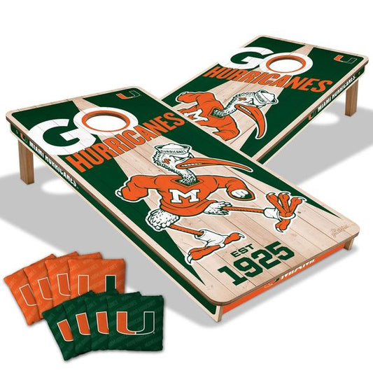 Miami Hurricanes 2x4 Pro Cornhole Boards