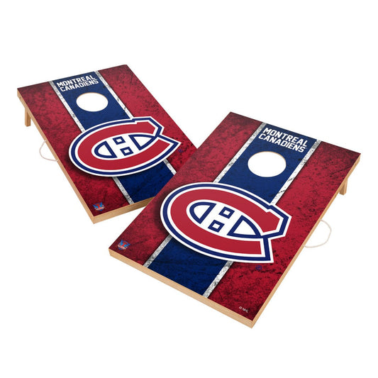 Vintage Montreal Canadiens Solid Wood 2x3 Cornhole Set