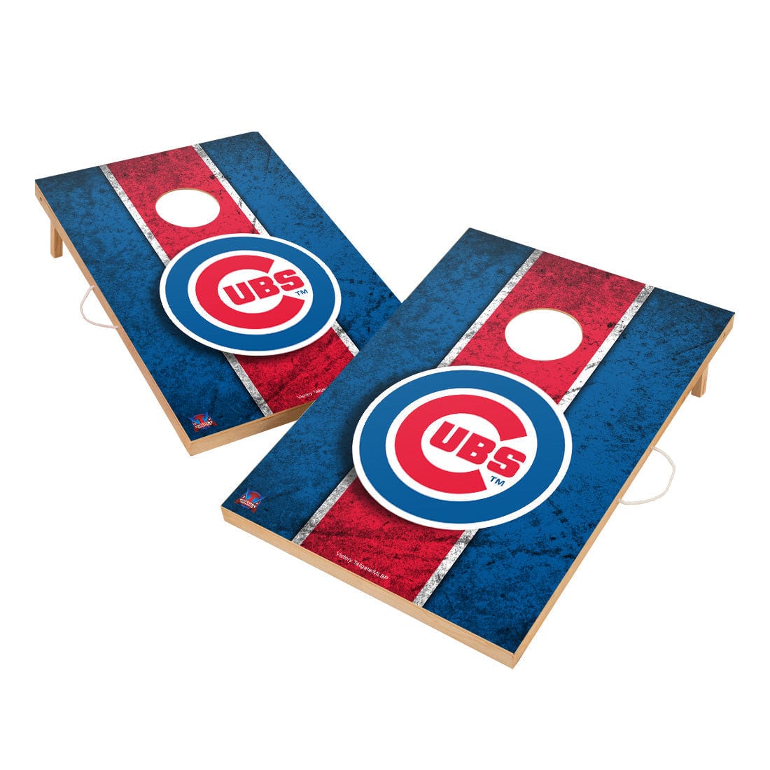 Vintage Chicago Cubs Solid Wood 2x3 Cornhole Set