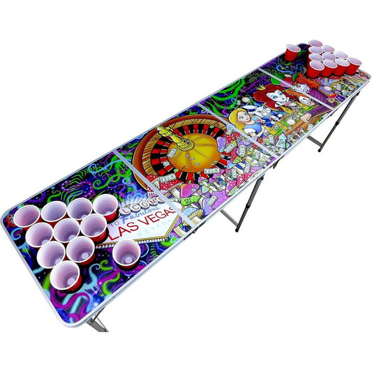 Alice in Vegas beer pong table