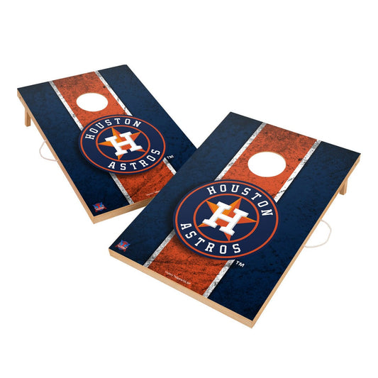 Vintage Houston Astros Solid Wood 2x3 Cornhole Set