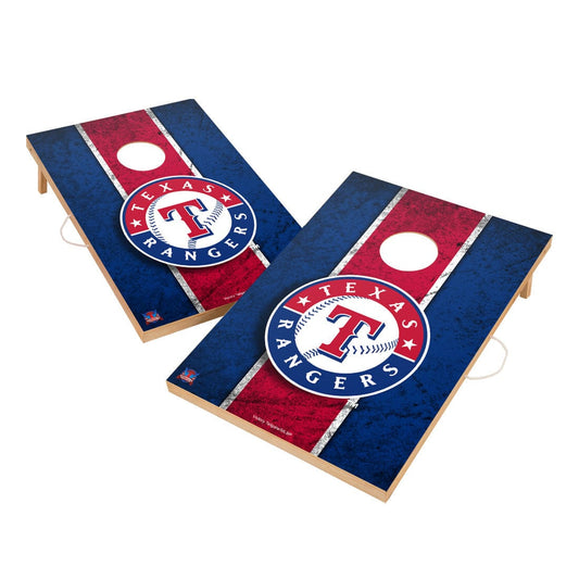 Vintage Texas Rangers Solid Wood 2x3 Cornhole Set