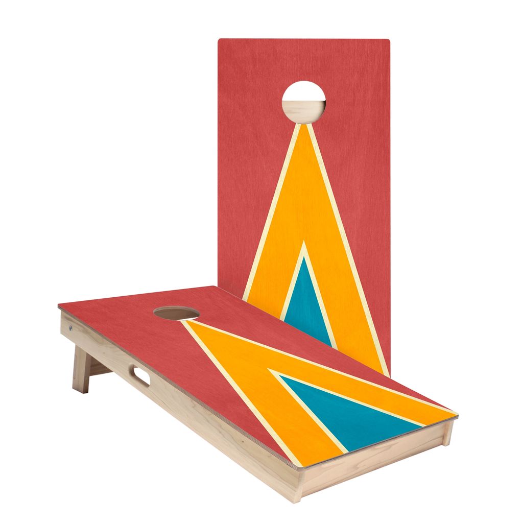 Retro Triangle #4 Cornhole Boards