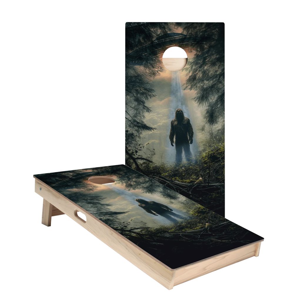 Alien Sasquatch Cornhole Boards