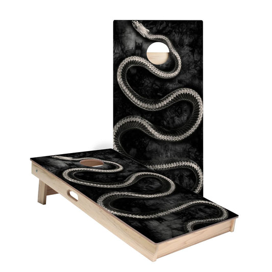 Grunge Snake Bones Cornhole Boards
