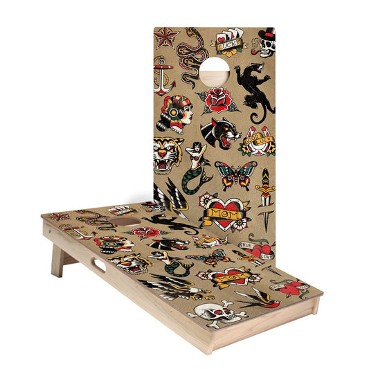 Trad Tattoo Art Cornhole Boards
