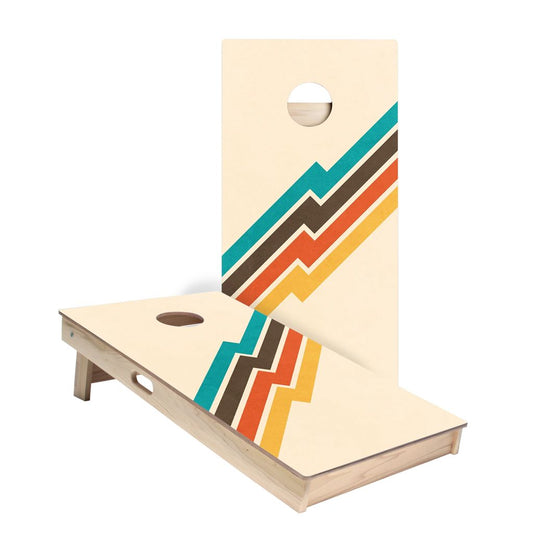 Vintage Zig Zags Cornhole Boards