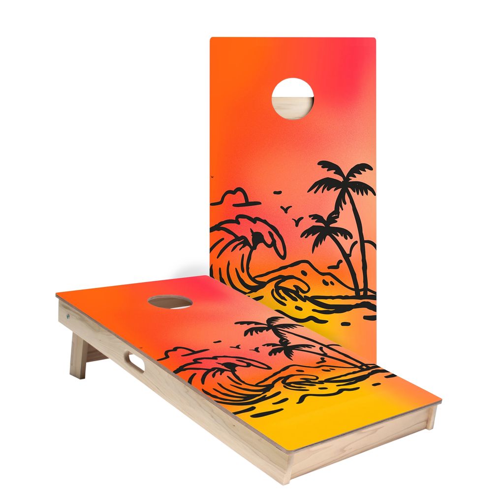 Sunset Surf Cornhole Boards