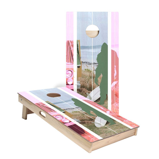 Retro Sasquatch Surf Cornhole Boards