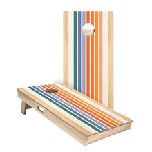 Summer Retro Stripes Cornhole Boards
