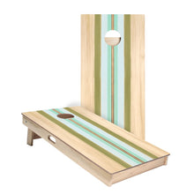 Beachy Retro Stripes Cornhole Boards
