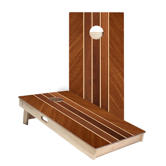 Nautical Wood Stripes Cornhole Boards