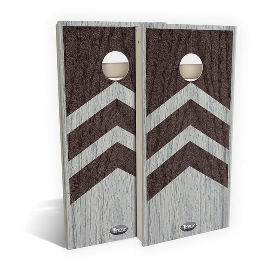 Trex Foggy Wharf Woodland Brown Arrows All-Weather Cornhole Set
