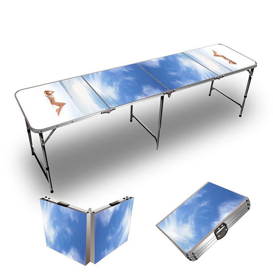 Beach Girl Beer Pong Table