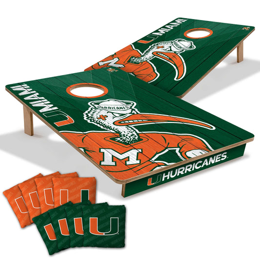 Miami Hurricanes 2x3 Tailgate Cornhole Boards