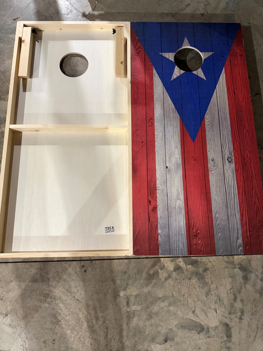 Scratch & Dent - Puerto Rico Flag Cornhole Boards