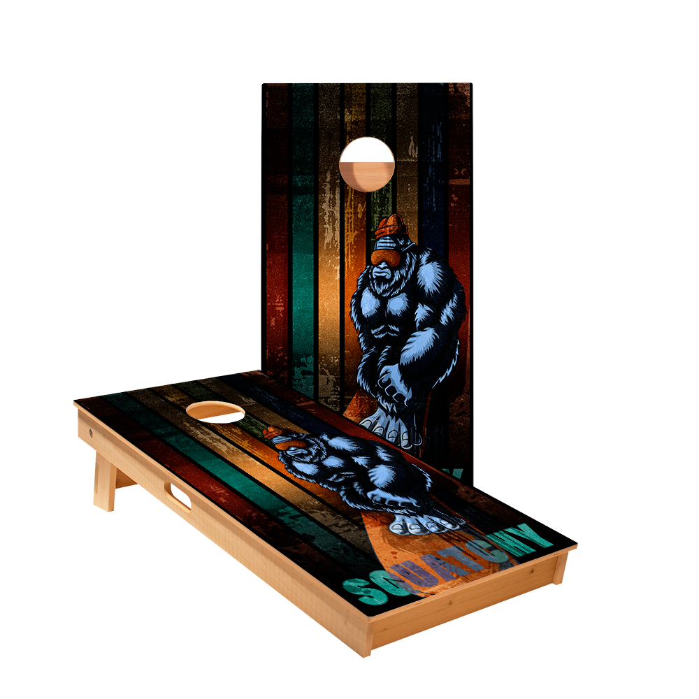 Snowboard Sasquatch Cornhole Boards
